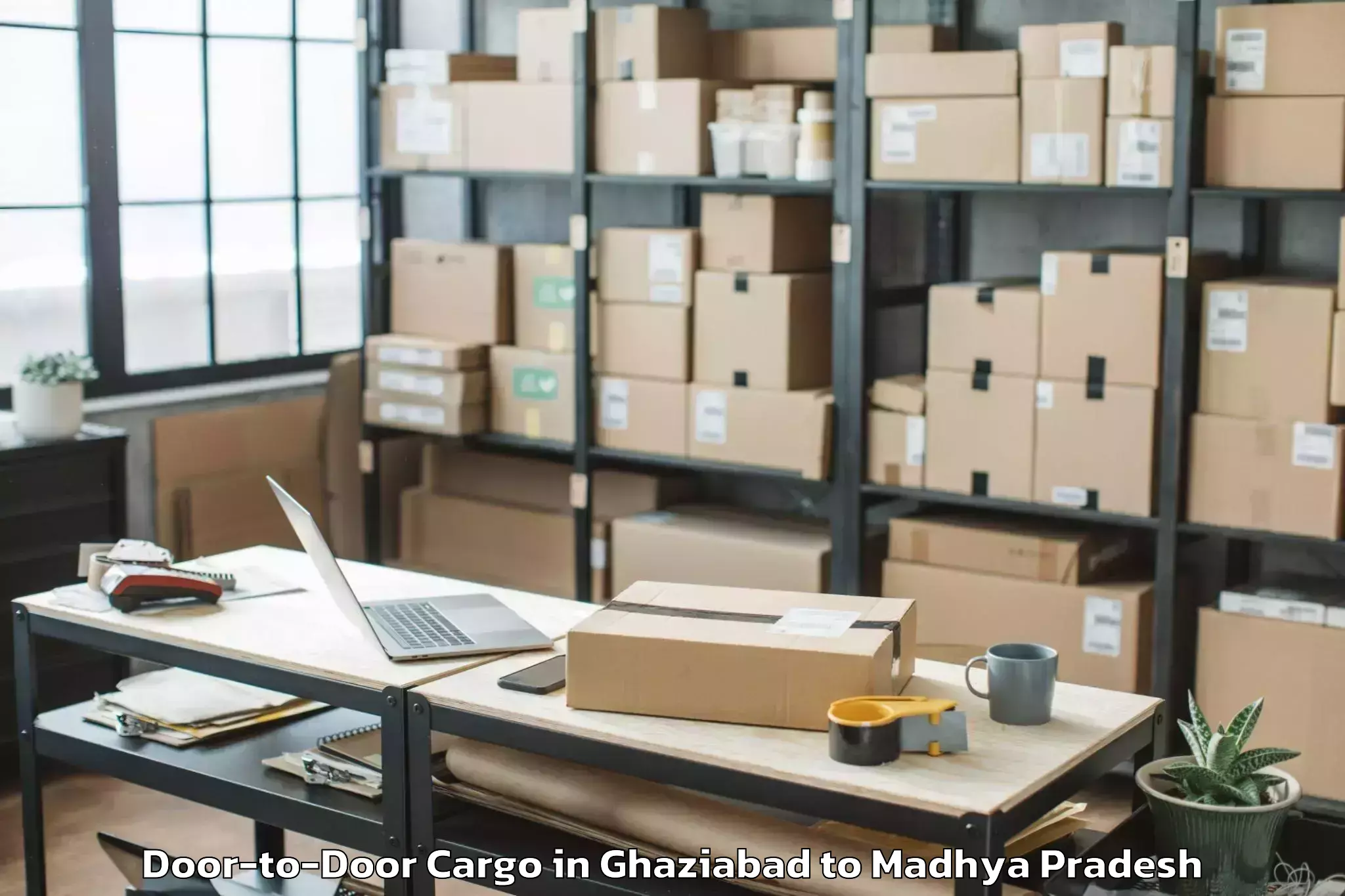 Professional Ghaziabad to Mandsaur University Mandsaur Door To Door Cargo